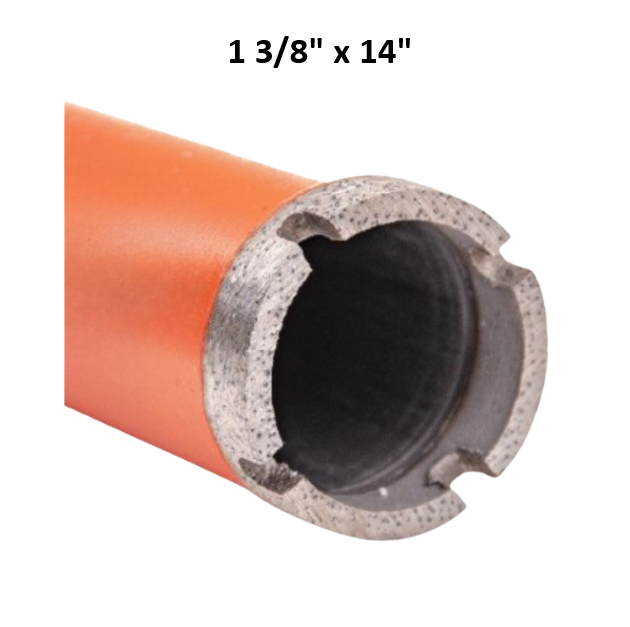 Concrete Core Drill Diteq 1 3/8" x 14" C-52 Crown Segment