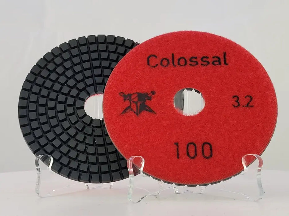 Colossal Wet Pad 3.2mm 4" 100 Grit D1W324100 Colossal Diamond Tools