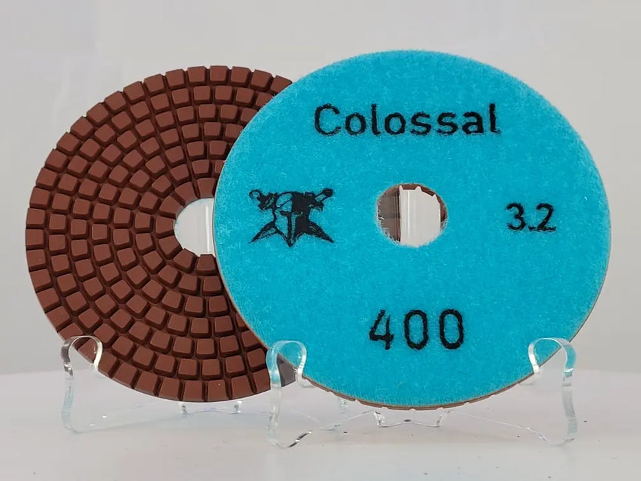 Colossal Wet Pad 3.2mm 4" 400 Grit D1W324400 Colossal Diamond Tools