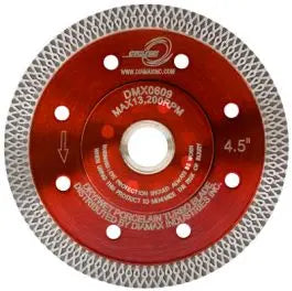 Cyclone 4 1/2" Red Porcelain Turbo Thin Blade B7C45 Colossal Diamond Tools