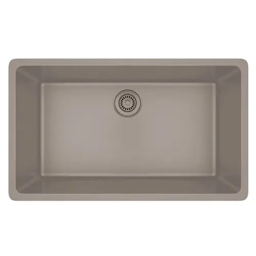 Dakota Quartz Composite Sink Single Bowl White Y14D3219WHT Colossal Diamond Tools