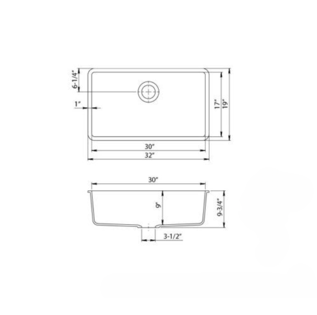Dakota Quartz Composite Sink Single Bowl Black
