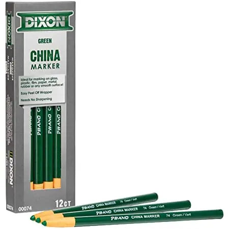 Diamond Peel-Off China Markers/Grease Pencils for Glass Black