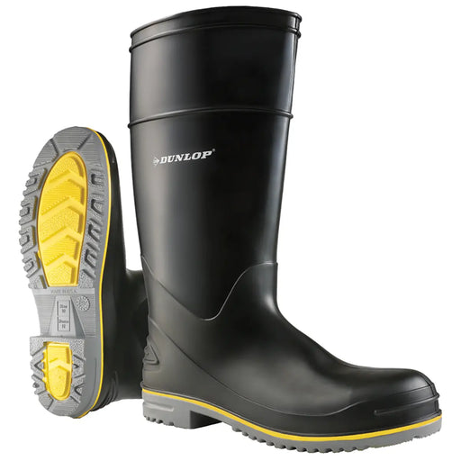 Dunlop Size 10 Gray / Yellow Steel Toe Boots U2D8990810 Dunlop