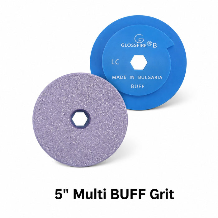 Glossfire 5" Buff Grit Bullnose Multi Edge Pad