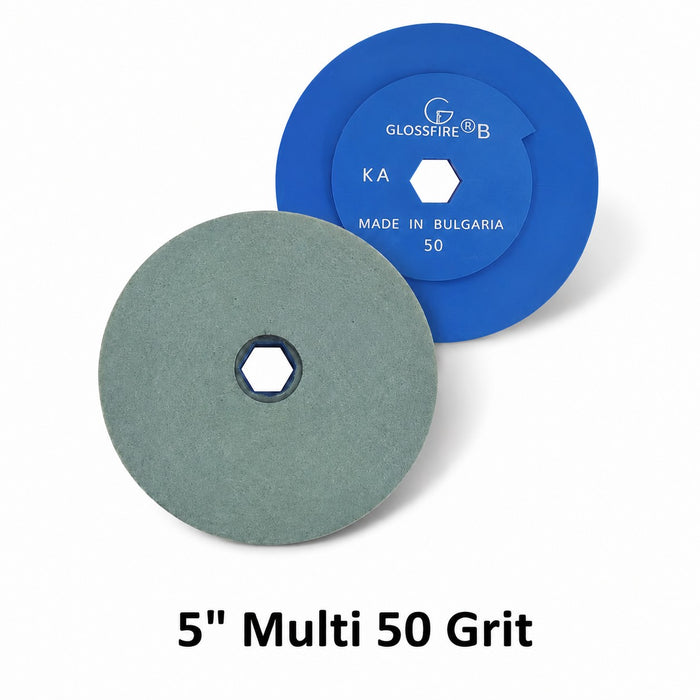 Glossfire 5" 50 Grit Bullnose Multi Edge Pad