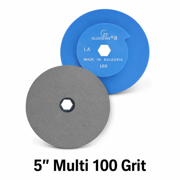 Glossfire 5" 100 Grit Bullnose Multi Edge Pad