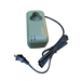 Green battery charger with power cord on a white background