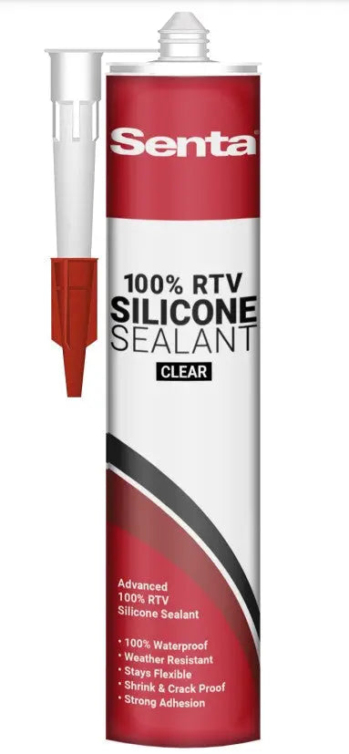 Senta 100% RTV One Tube of Silicone Sealant Clear Case Quantities are 24 Tubes A3SC Senta
