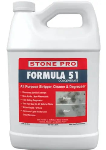 Stone Pro Formula 51 Concentrate for Marble, Porcelain & Most Natural Stone Gallon Q6F51G Stone Pro