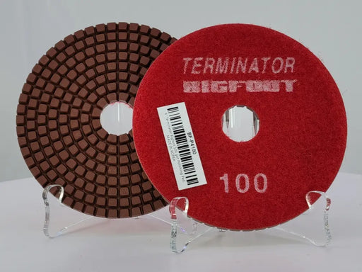 Terminator Big Foot 4" Wet Pads 100 Grit D1TB4100 TERMINATOR®