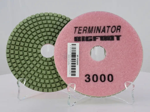 Terminator Big Foot 4" Wet Pads 3000 Grit D1TB43000 TERMINATOR®