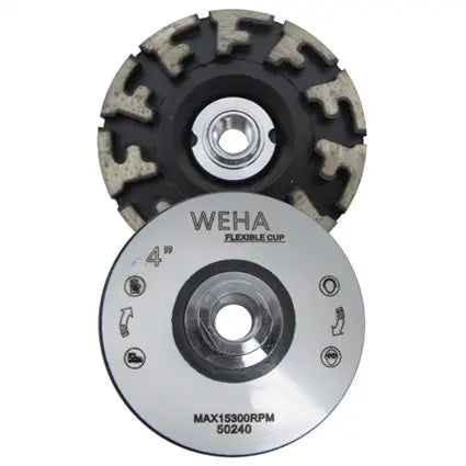 Weha 4" Aggressor Cup Wheel Coarse C1RAC Weha