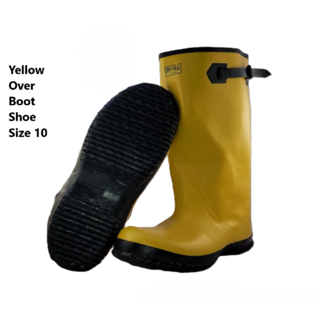 Yellow Over Boot Shoe Size 10