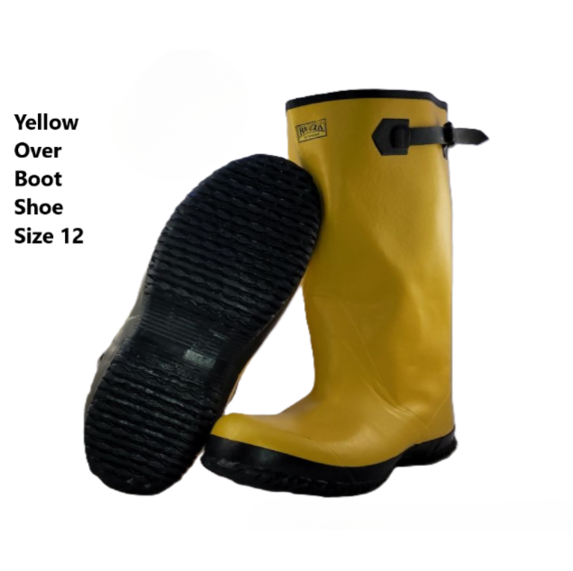 Yellow Over Boot Shoe Size 12