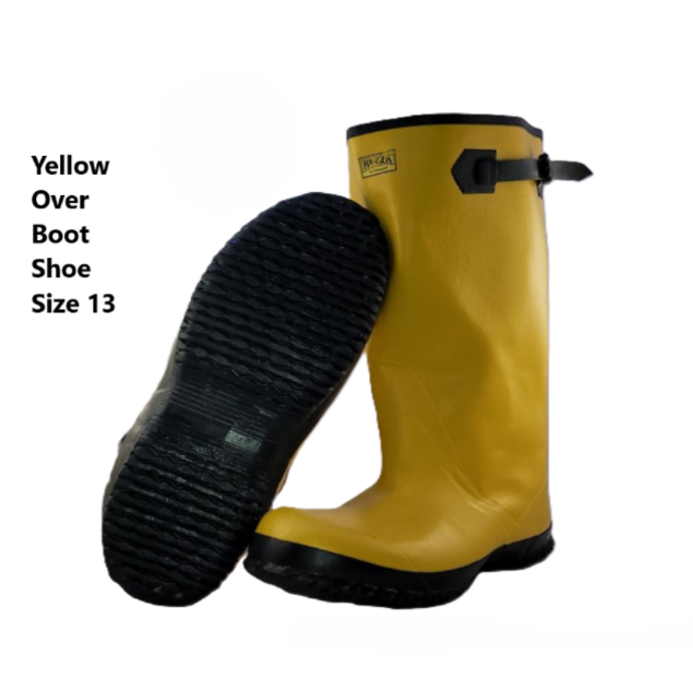 Yellow Over Boot Shoe Size 13