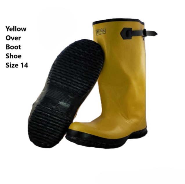 Yellow Over Boot Shoe Size 14