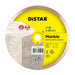A diamond blade with yellow and black color scheme, designed for cutting marble and other natural stones.
