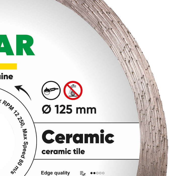 Disc brake rotor with brand name and specifications on a white background