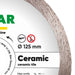 Disc brake rotor with brand name and specifications on a white background