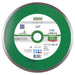 Green diamond cutting disc with branding and specifications on a white background