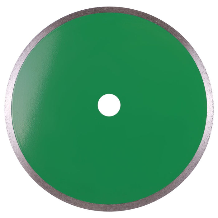 Green diamond cutting disc on a white background