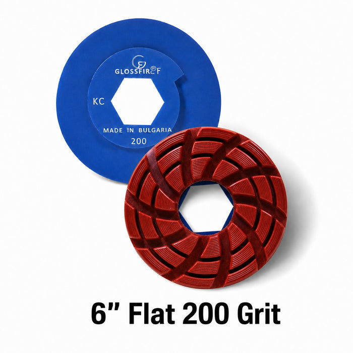 Glossfire 6" Flat 200 Grit