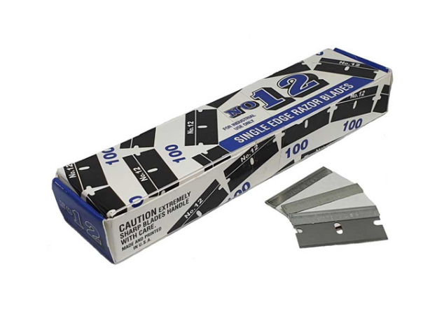 Used Razorblade Labels Diamond Tools Label Black Box #12 Razor Blades A0R12L - - Colossal ...